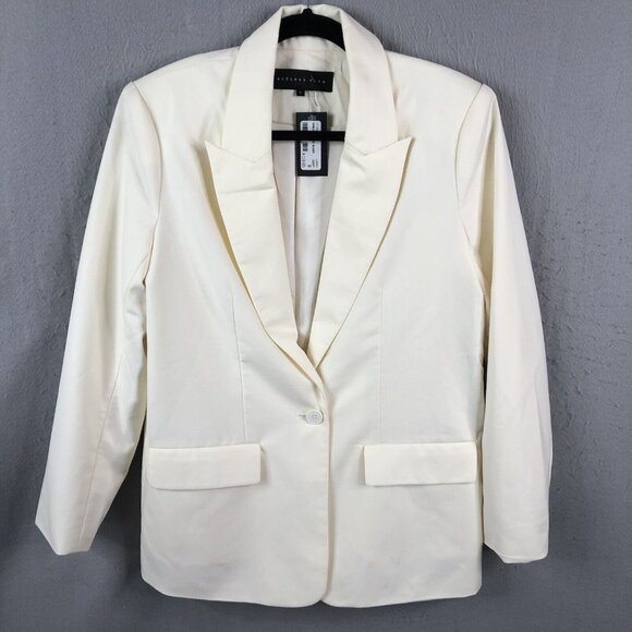 Endless Rose Blazer Womens Small Cream Jacket  Office Career Twill NEW - Picture 1 of 16